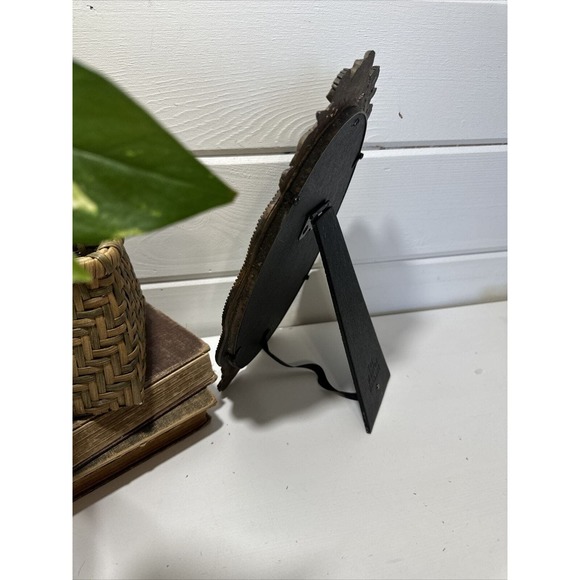 The Weston Gallery Brushed Gold Tone Rose Detail 12”X 8” Oval Picture Frame - Picture 6 of 10